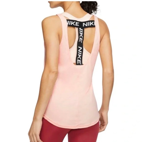 Nike Tops - Nike Dri-FIT Victory T-Back Tank Pink Black Sz XS Yoga Run Gym A5